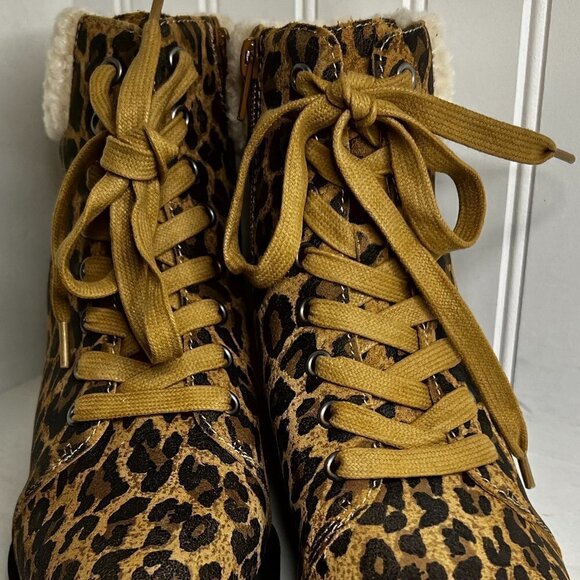 Lucky Brand Jacenia Ankle Boots Leopard/Natural Size 8.5 - Picture 3 of 7